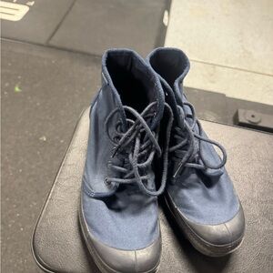 Palladium Men's Blue Canvas High-Top Shoes